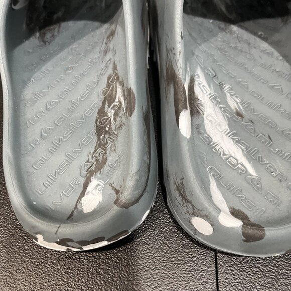 Quicksilver Cloudbreak Sport Slides Mens 13 Blue Marbled Foam Anti Slip Sandal - Picture 6 of 8